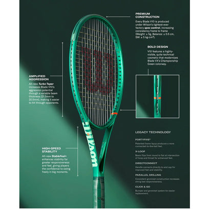 Wilson Blade 98 16X19 V10 Tennis Racquets in No Color