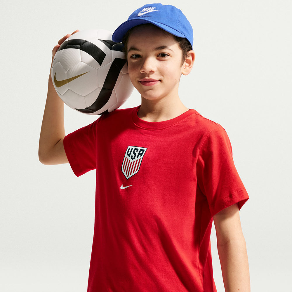 Nike Usmnt Soccer Tee Fan Apparel in Red Color