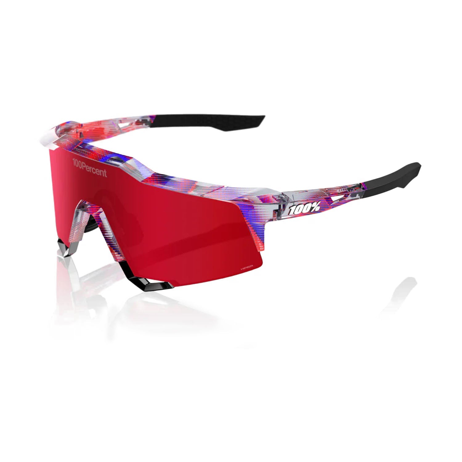 100% Unisex Speedcraft SL FDJ Sunglasses — HiPER Fire Red Mirror