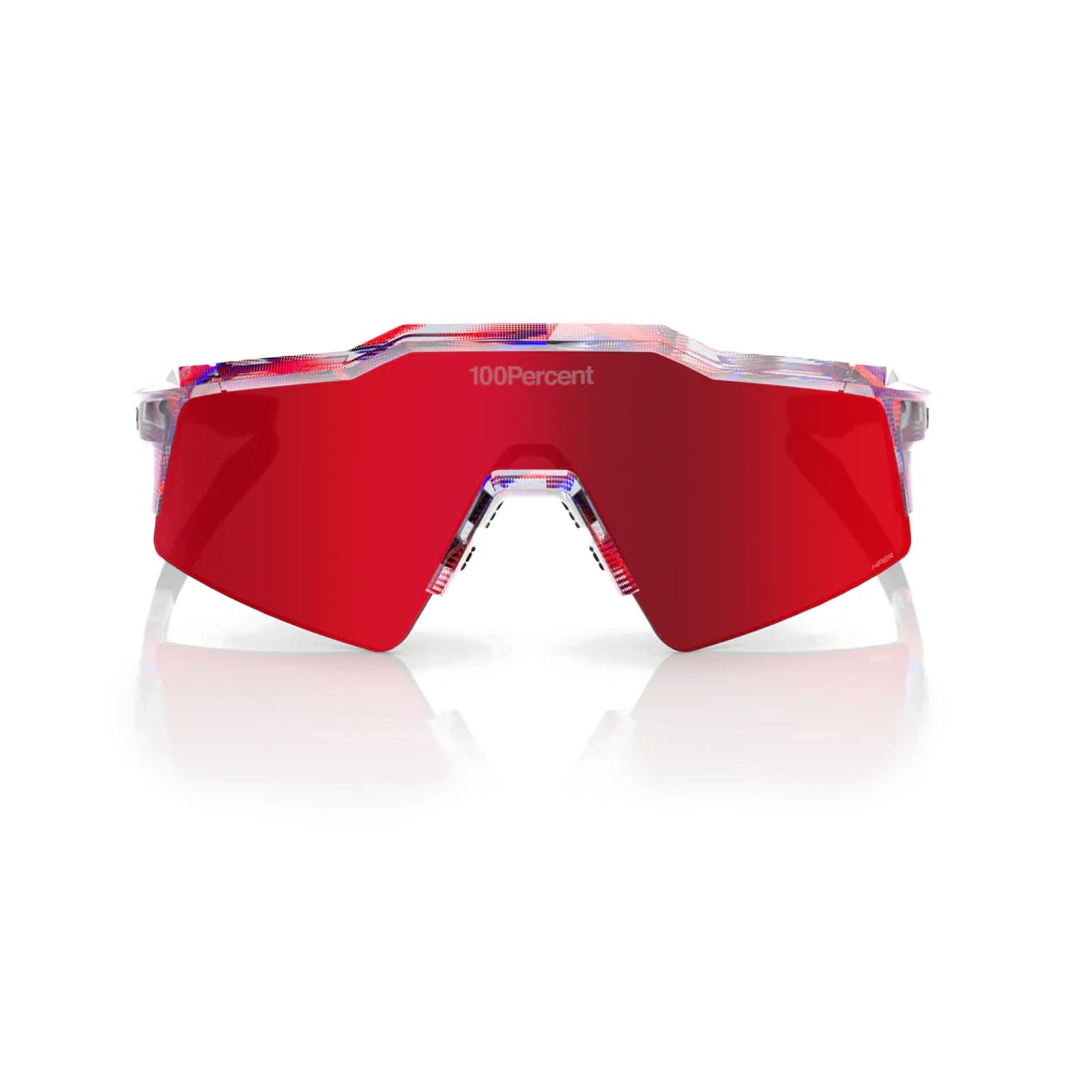 100% Unisex Speedcraft SL FDJ Sunglasses — HiPER Fire Red Mirror