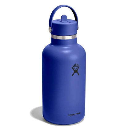 Hydro Flask 64Oz Wide Flex Straw Cap Water Bottles in Blue Color