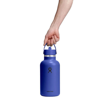 Hydro Flask 64Oz Wide Flex Straw Cap Water Bottles in Blue Color