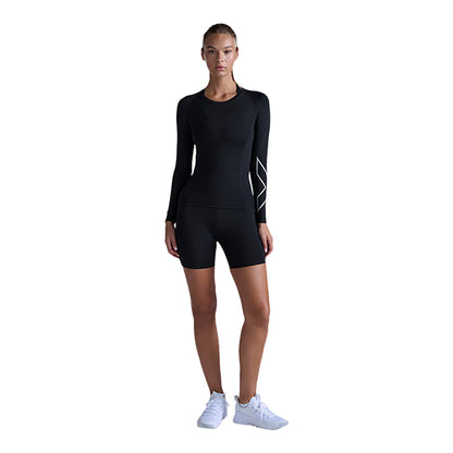 2Xu Core Compression L/S Tops in Black Color