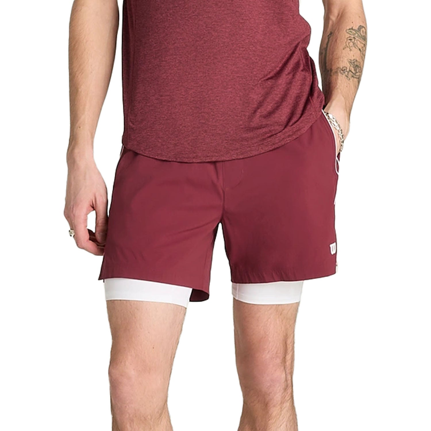 M TENNIS VOLLEY SHORT 6I | CRANBERRY