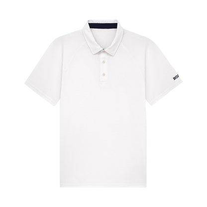 Boast Raglan 2.0 Polo Tops in White Color