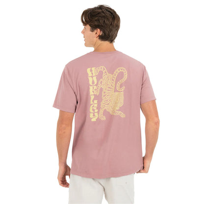 Hurley Tigre short sleeve Tee Tops in Purple Color
