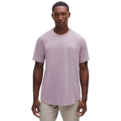 Lululemon License To Train short sleeve Shir Tops in Purple Color