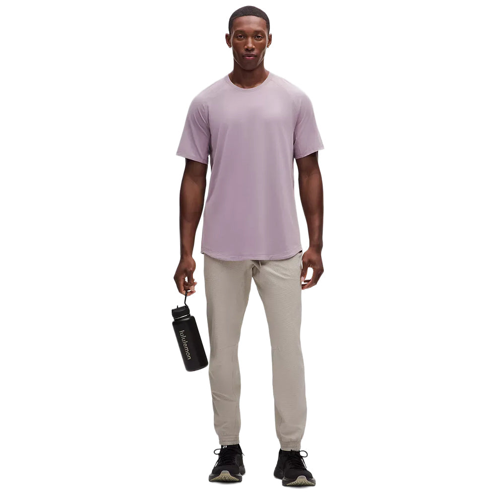 Lululemon License To Train short sleeve Shir Tops in Purple Color
