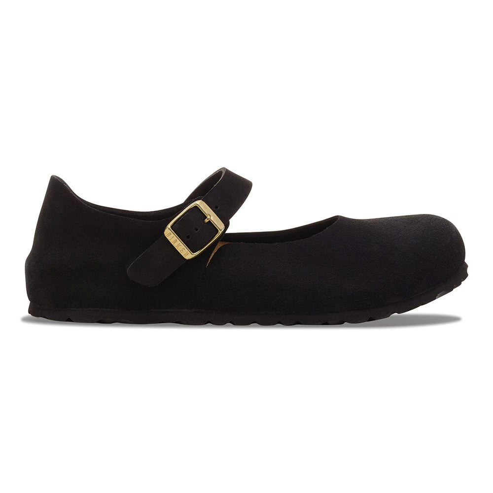 Birkenstock Mantova Suede Slip-Ons in Black Color