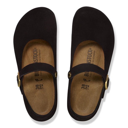 Birkenstock Mantova Suede Slip-Ons in Black Color