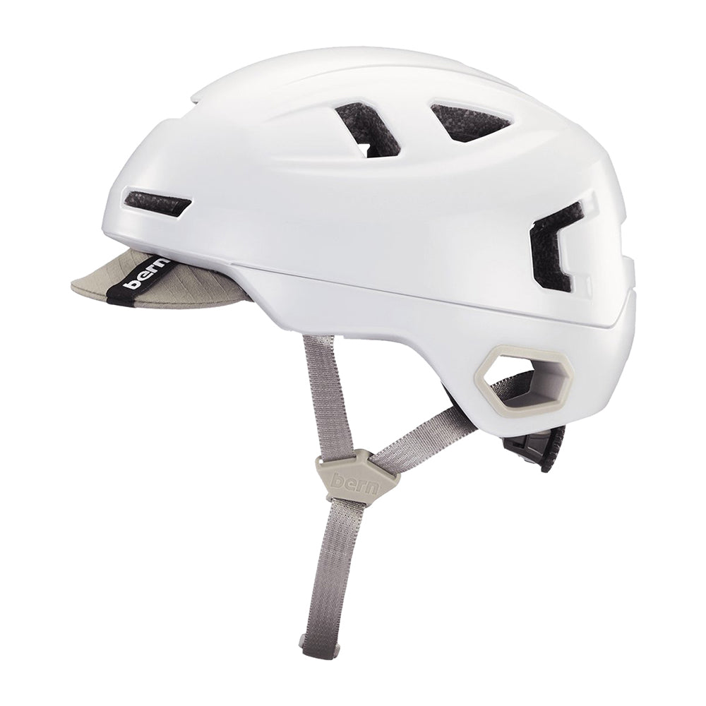 Bern Hudson Mips Satin White Cycling Helmets in White Color
