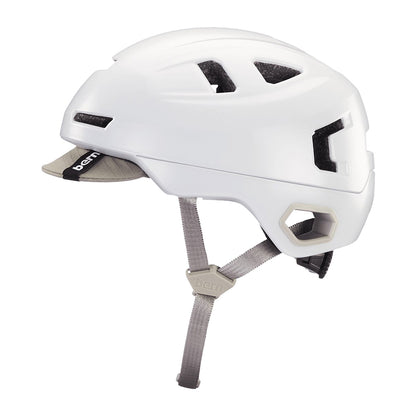 Bern Hudson Mips Satin White Cycling Helmets in White Color