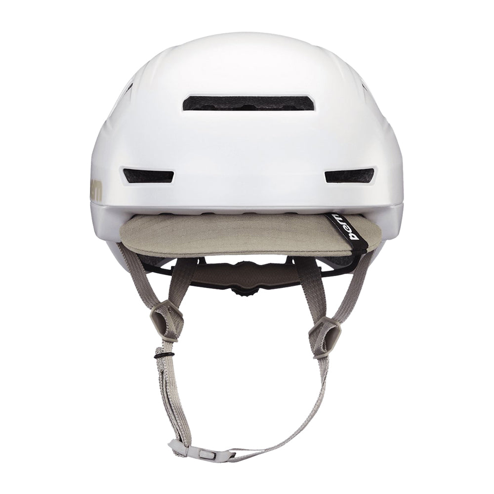 Bern Hudson Mips Satin White Cycling Helmets in White Color