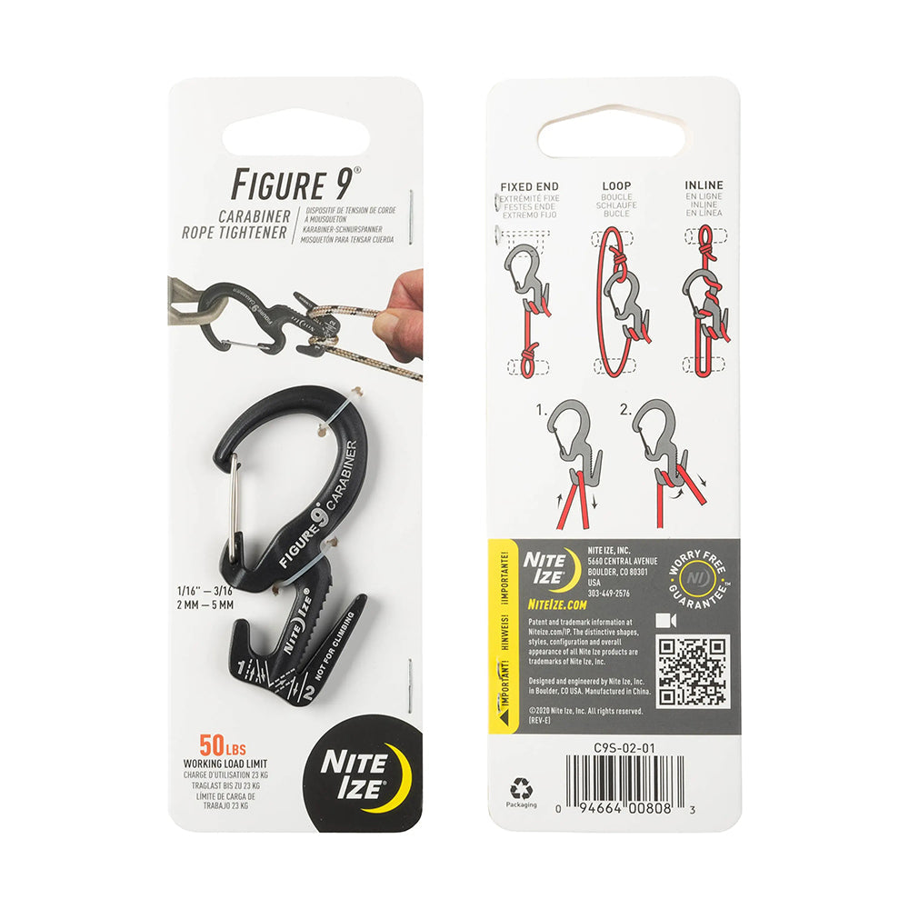 Nite Ize Fig 9 Crbnr Rp Ttnr S 2P Camping Accessories in No Color