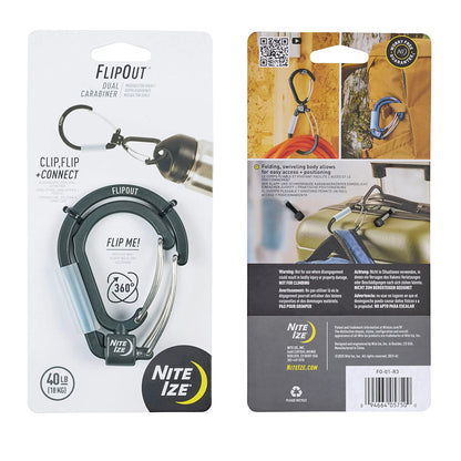 FLIPOUT DUAL CARABINER | BLACK