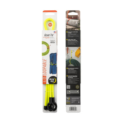 Nite Ize Gt Loopable Twst 24In 2P Camping Accessories in Yellow Color