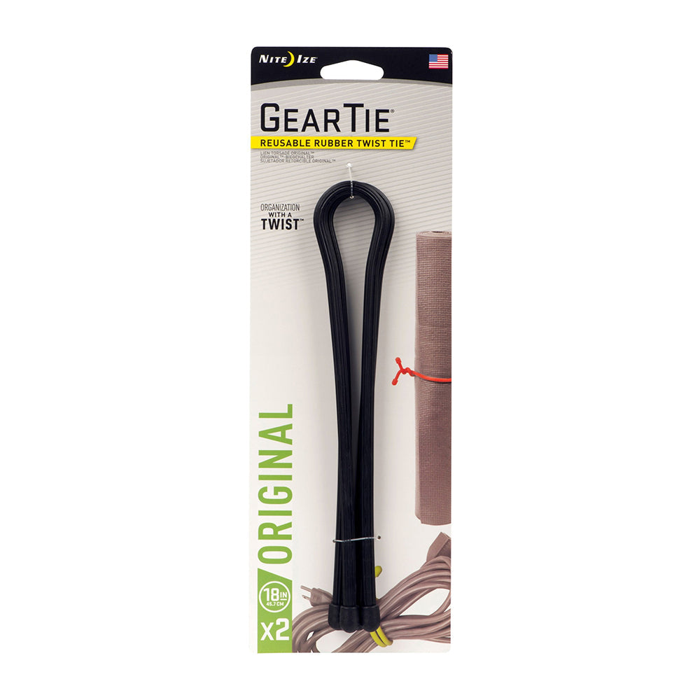 Nite Ize Gt Rsble Rbr Twst 18I 2P Camping Accessories in Black Color