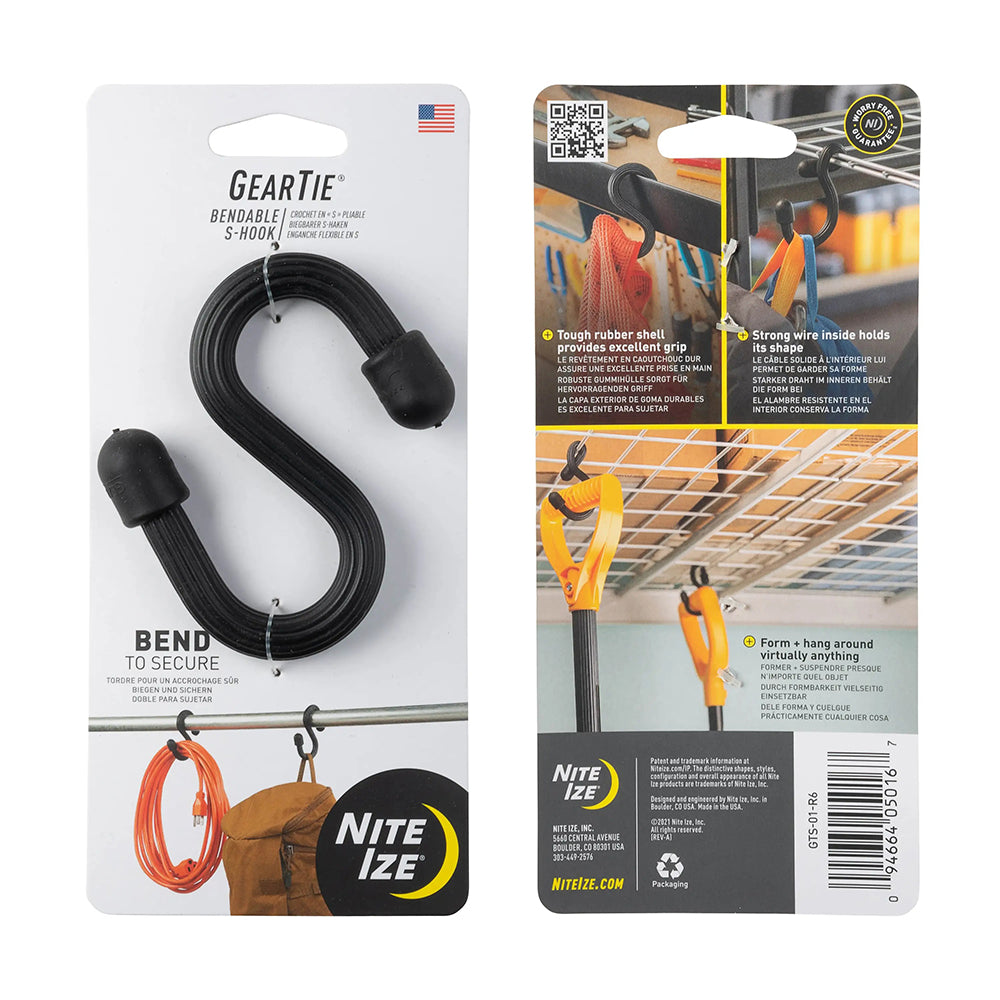 Nite Ize Gt Bendable S Hook Camping Accessories in Black Color