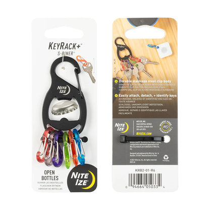 Nite Ize Keyrack Plus S Biner Camping Accessories in Black Color