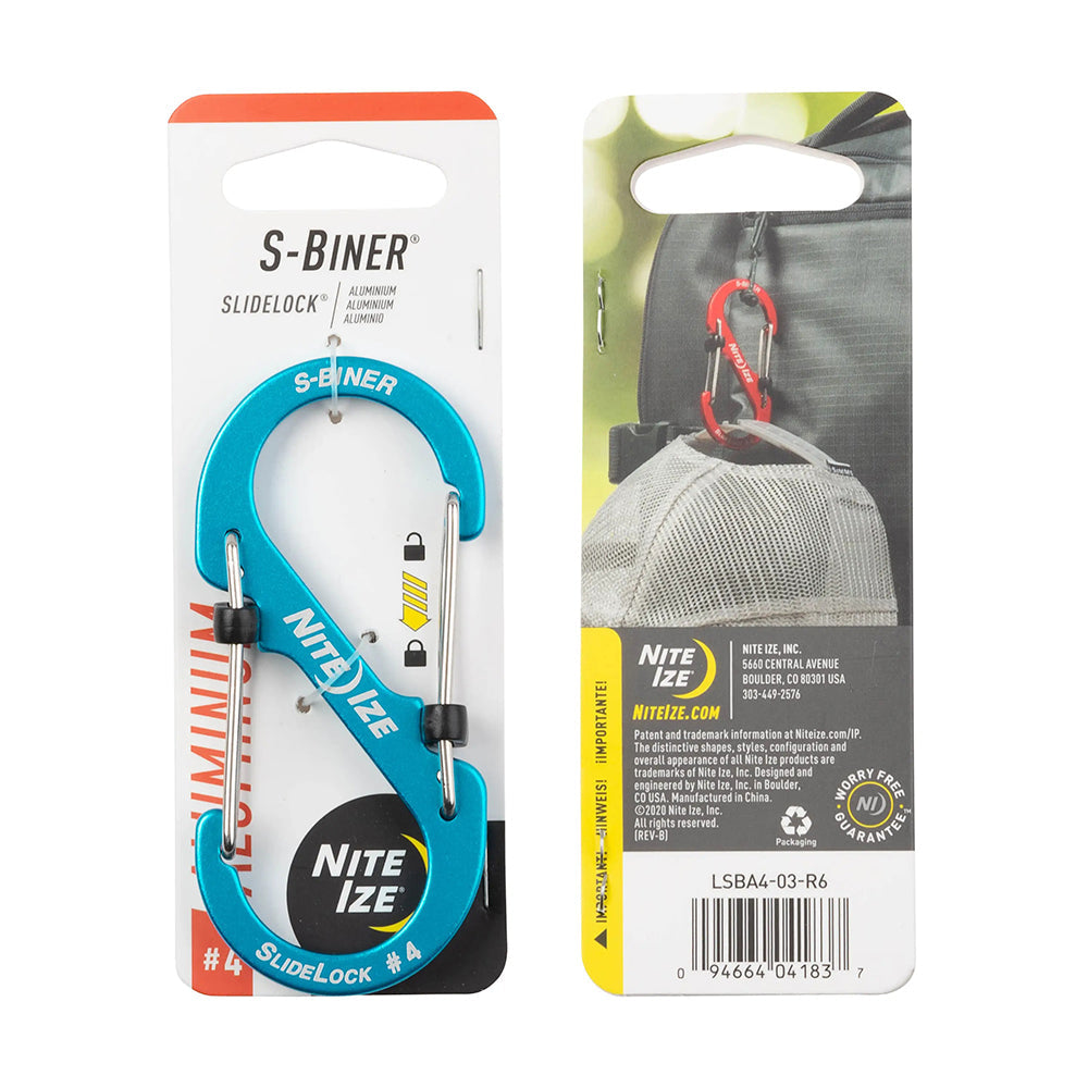 Nite Ize S Biner Sldlck Alumn *3 Camping Accessories in Blue Color
