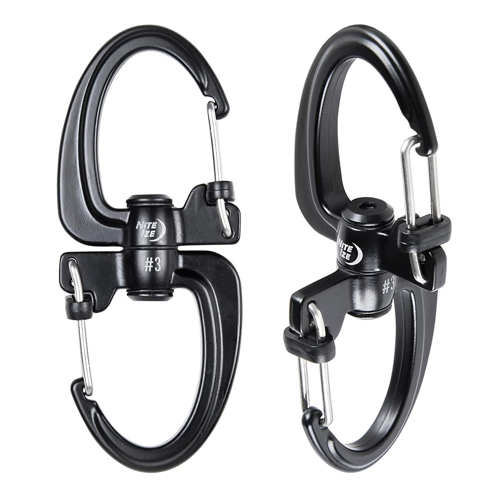 Nite Ize S Bnr 360 Lckg Dl Crb 3 Camping Accessories in Black Color