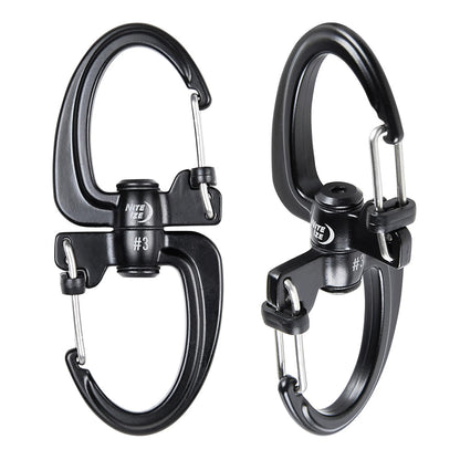 Nite Ize S Bnr 360 Lckg Dl Crb 3 Camping Accessories in Black Color