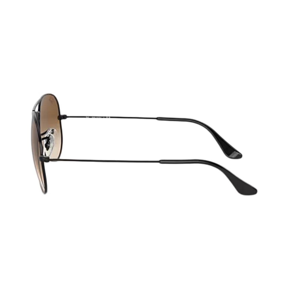 Ray Ban Aviator Lrg Black Metal Accessories in Brown Color