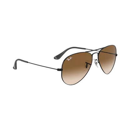 Ray Ban Aviator Lrg Black Metal Accessories in Brown Color