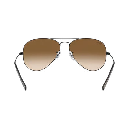 Ray Ban Aviator Lrg Black Metal Accessories in Brown Color