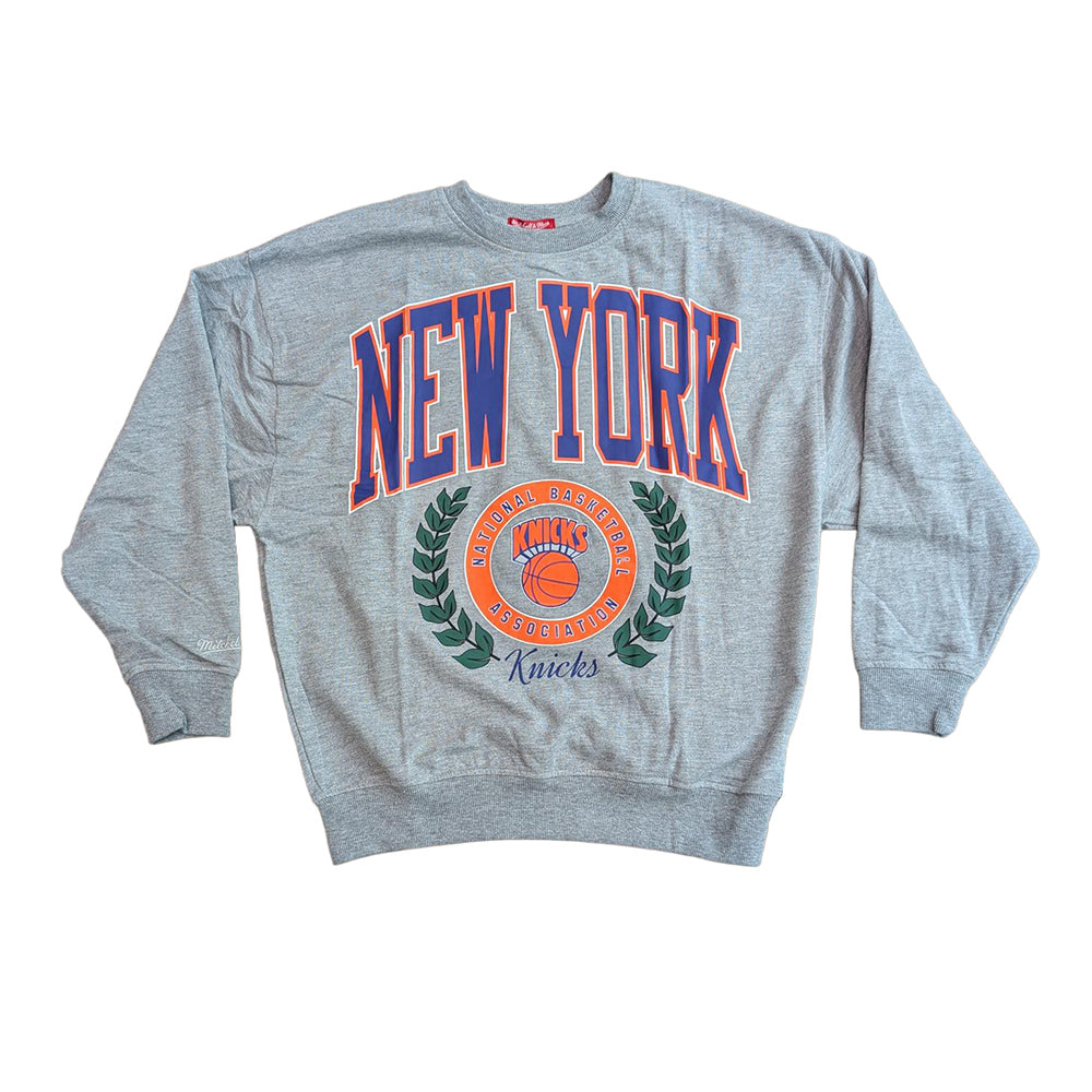 NYK LTWT CREW FLC LOGO | GREY