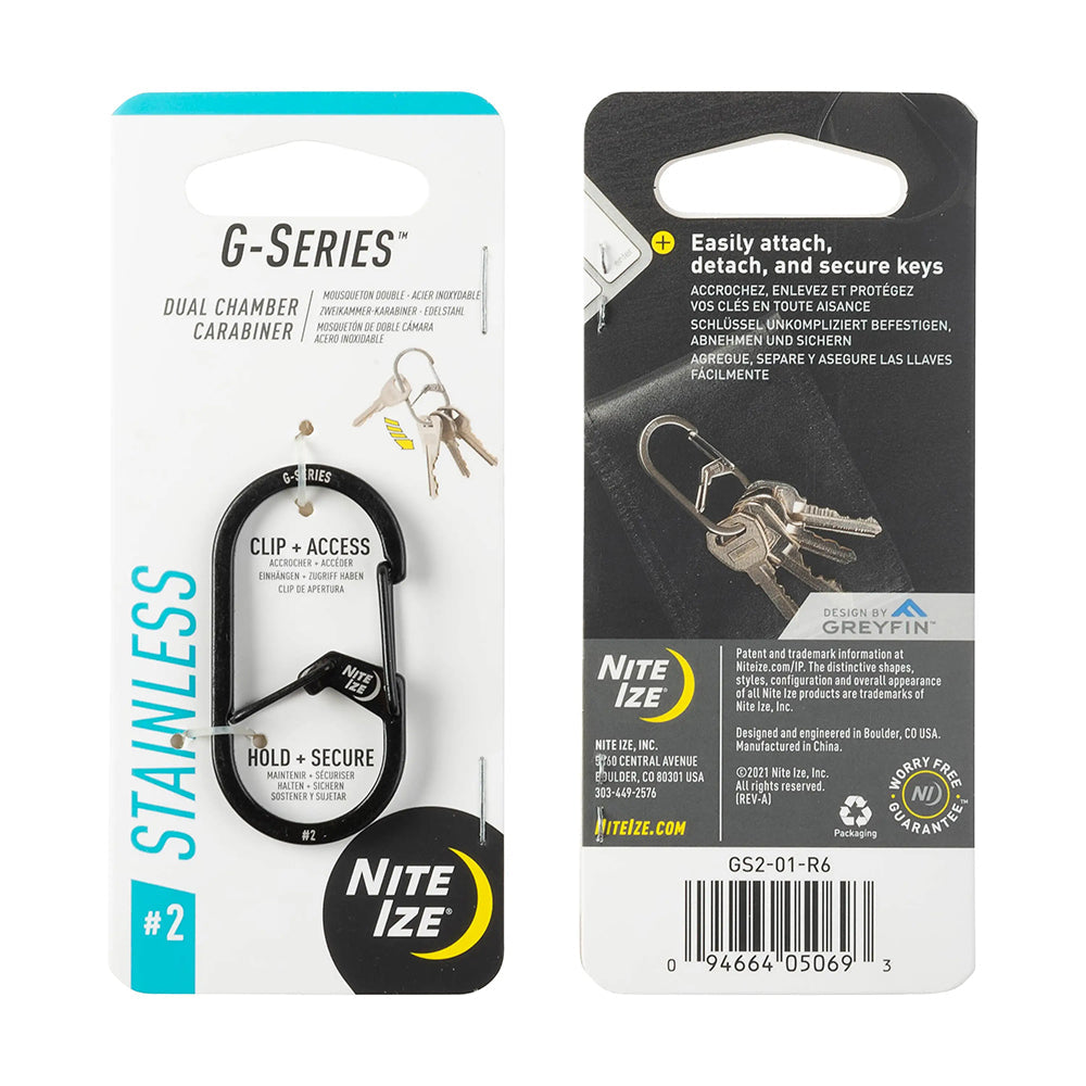 Nite Ize Gseries Dlcham.Carabiner Travel Accessories in Black Color