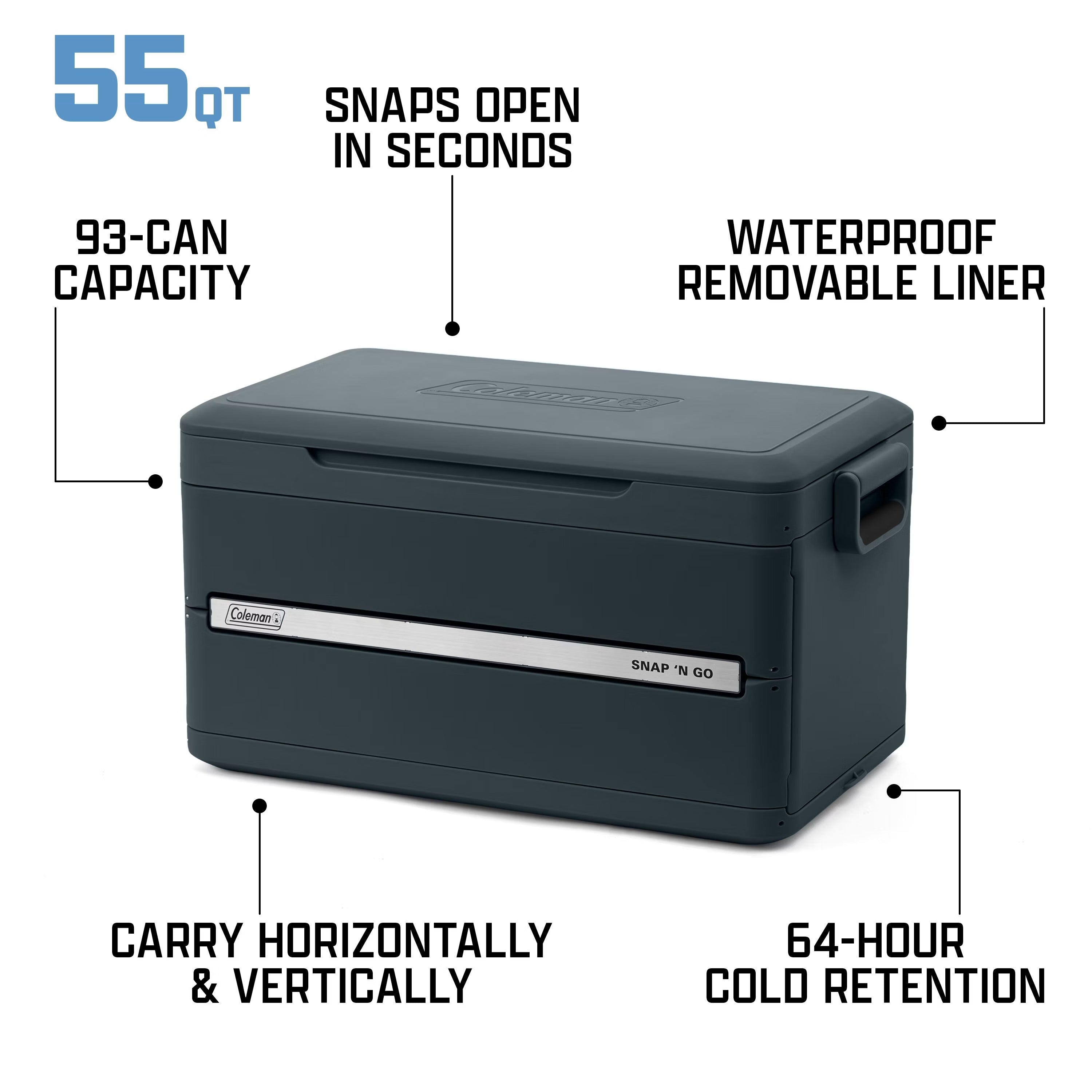 SNAP & GO COOLER 55Q | MUSSEL