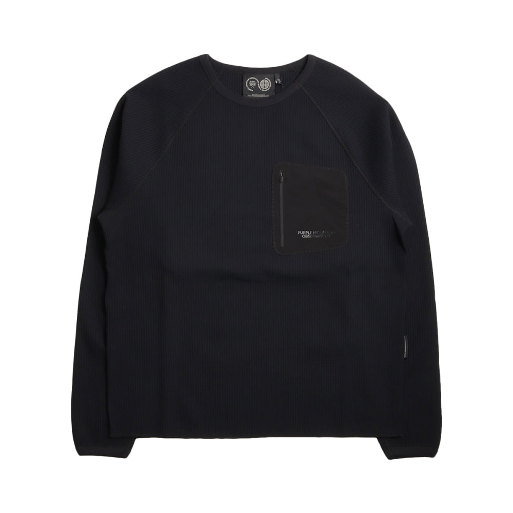 WAFFLE LS TEE | BLACK