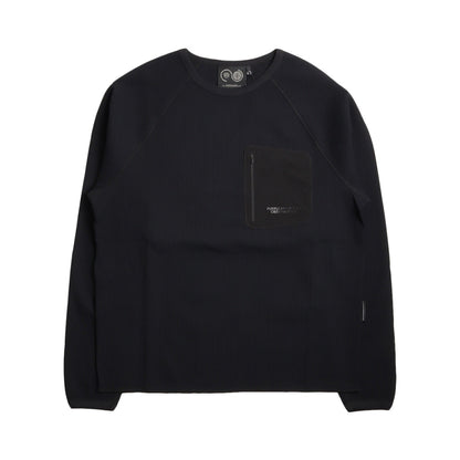 WAFFLE LS TEE | BLACK