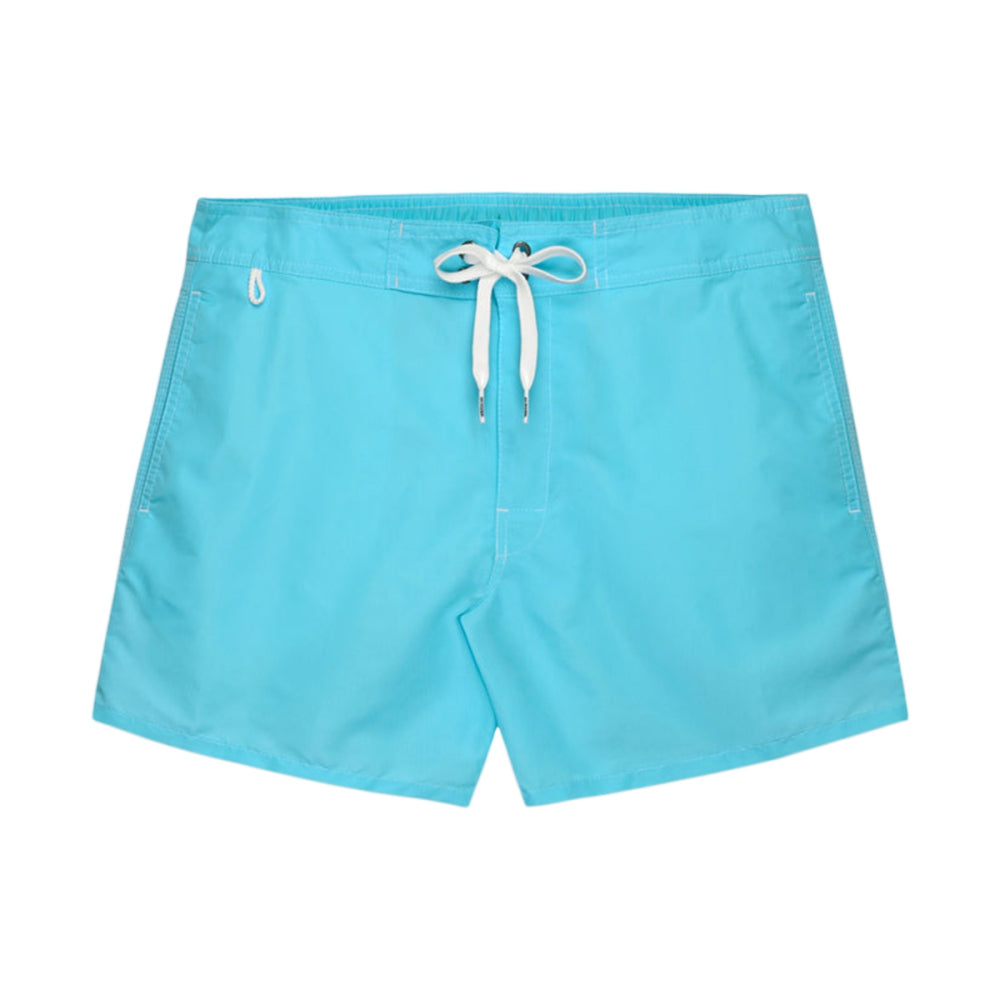 Sundek 14 Elastic Waist Solid Swimsuits in Blue Color