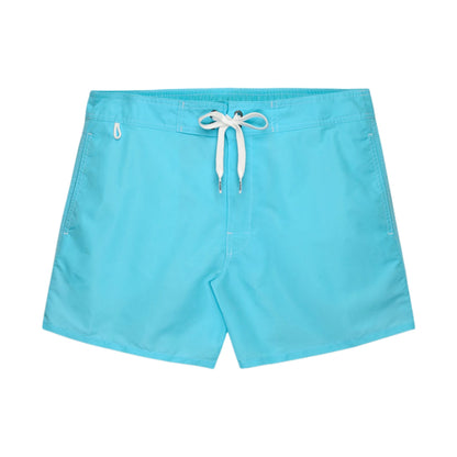 Sundek 14 Elastic Waist Solid Swimsuits in Blue Color
