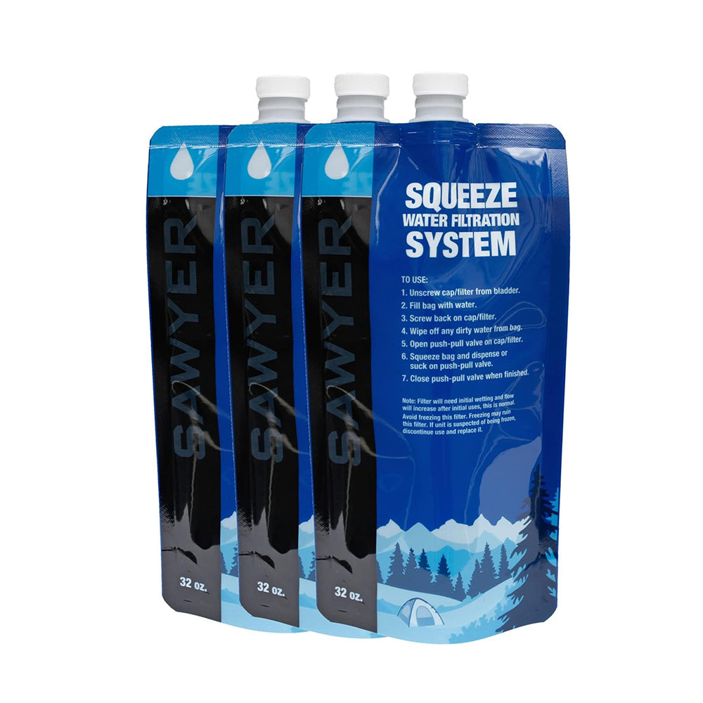 Sawyer Squeeze Pouch 32Oz 3Pack Hydration Accessories in No Color