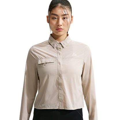 ACG AIREEZ W  BUTTON L/S | 236-TAN