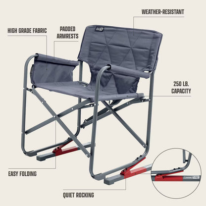 Coleman Sideliner Pro Rocker Chr Furniture in Blue Color