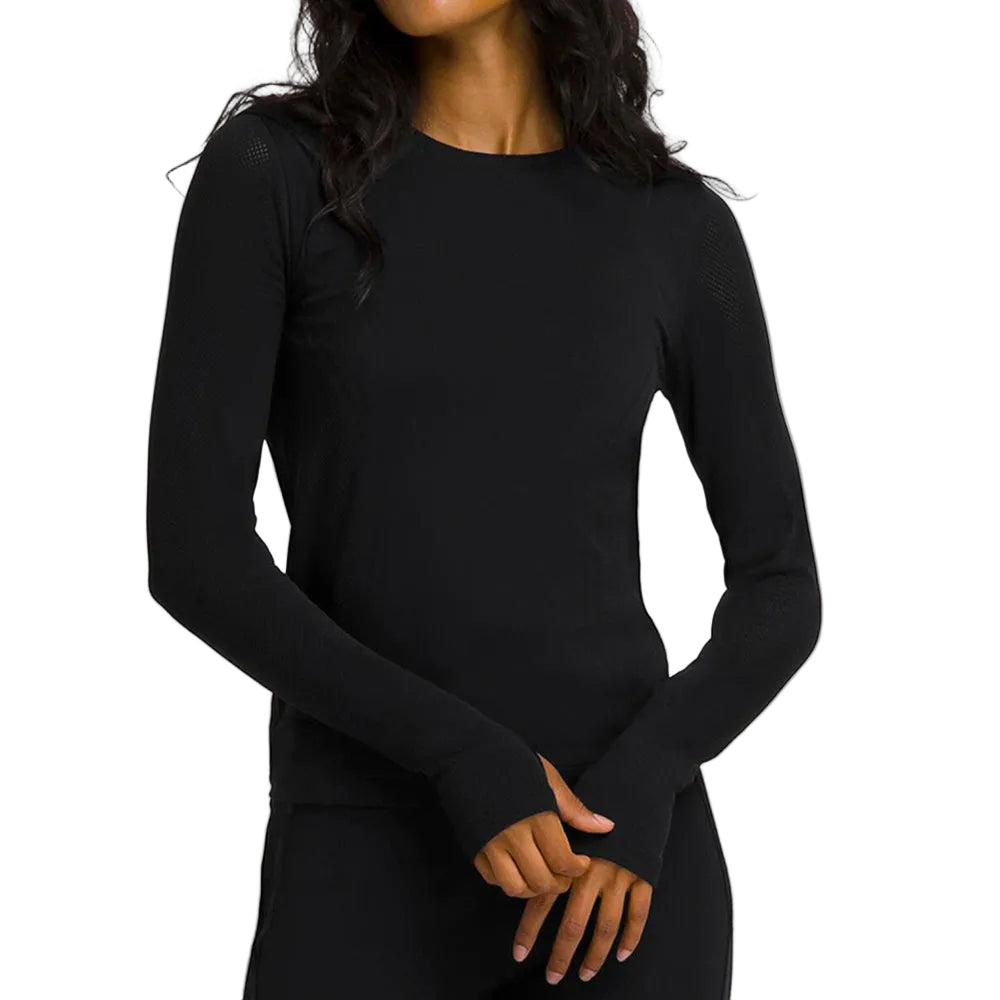 W PRO SEAMLESS LONG SLEE | BKA-BLACK