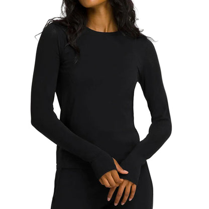 W PRO SEAMLESS LONG SLEE | BKA-BLACK