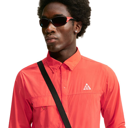 Nike M Acg Aireez Tops in Red Color