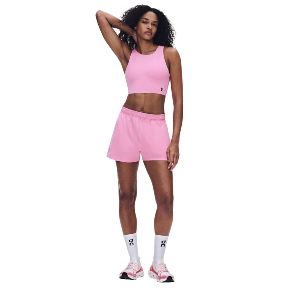 On W Core 2In1 Crop Sports Bras in Pink Color