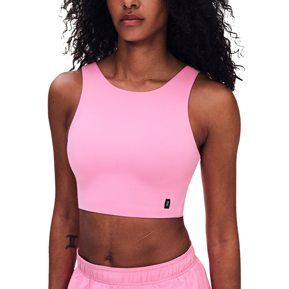 On W Core 2In1 Crop Sports Bras in Pink Color