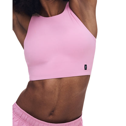 On W Core 2In1 Crop Sports Bras in Pink Color