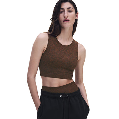 On Studio Knit Crop Tops in Brown Color