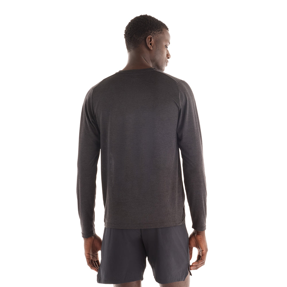 New Balance M Elite Race Day Ls Tee Tops in Black Color