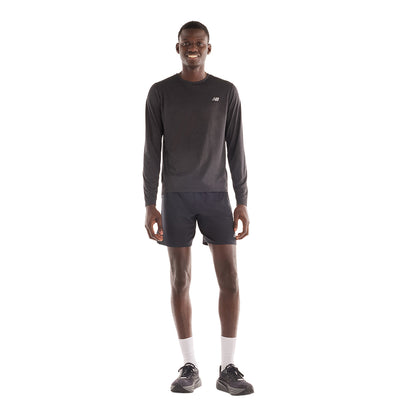 New Balance M Elite Race Day Ls Tee Tops in Black Color
