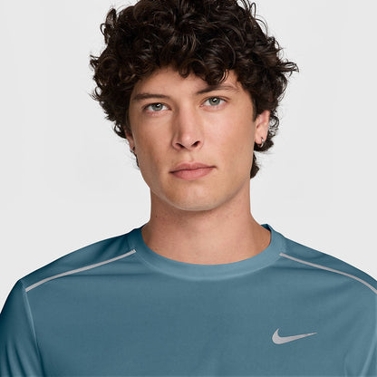 Nike M Miler Df UV Ls Run Top in Blue Color