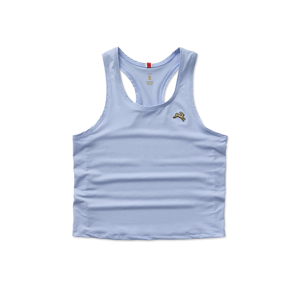 TWILIGHT CROP TANK | STEEL BLUE